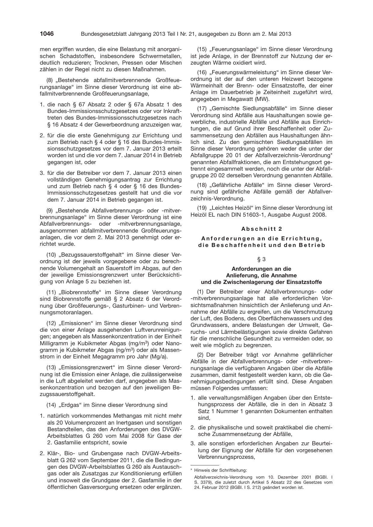 BGBl. 2013, Seite 1046 — Originalseite als Abbildung