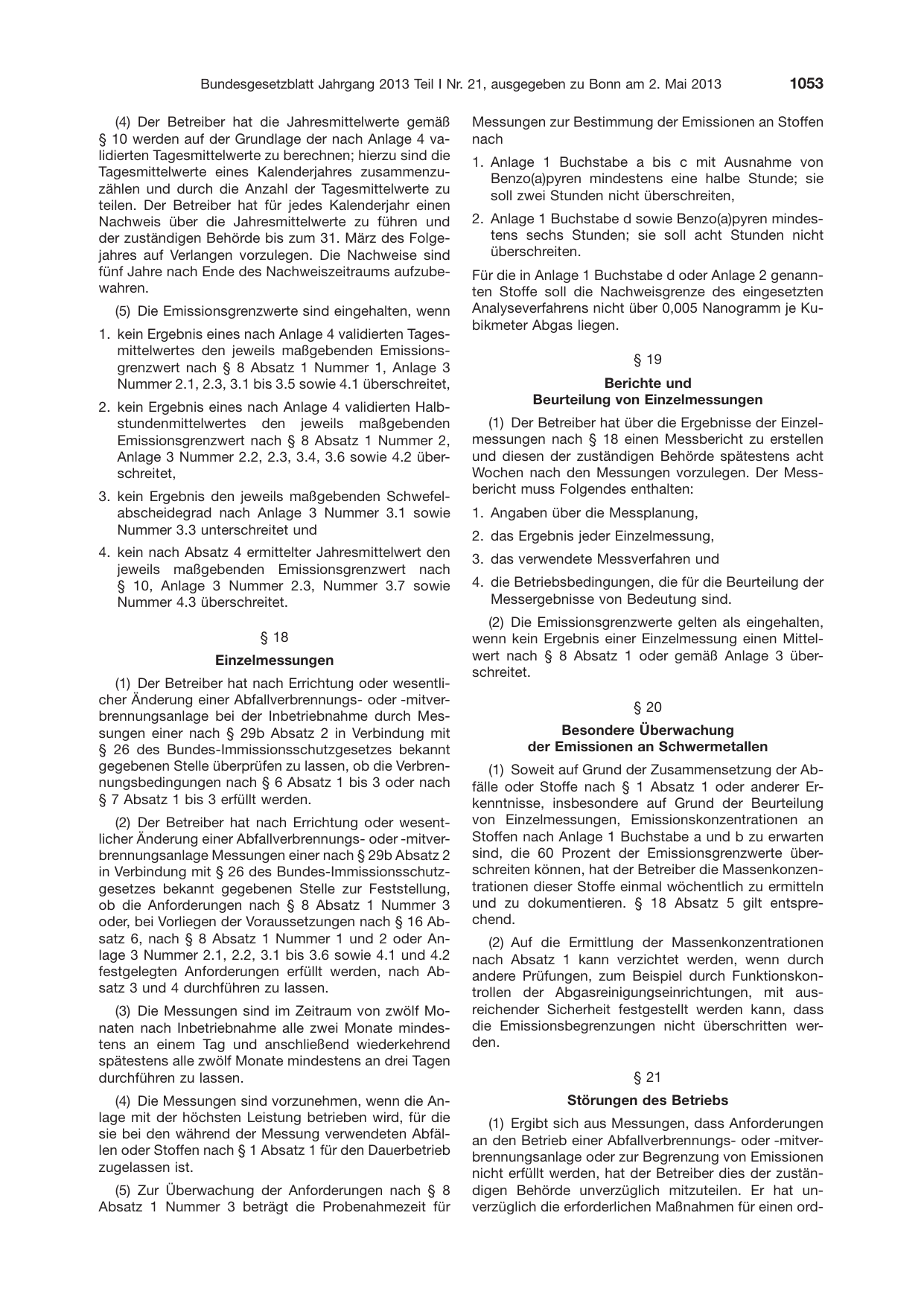 BGBl. 2013, Seite 1053 — Originalseite als Abbildung