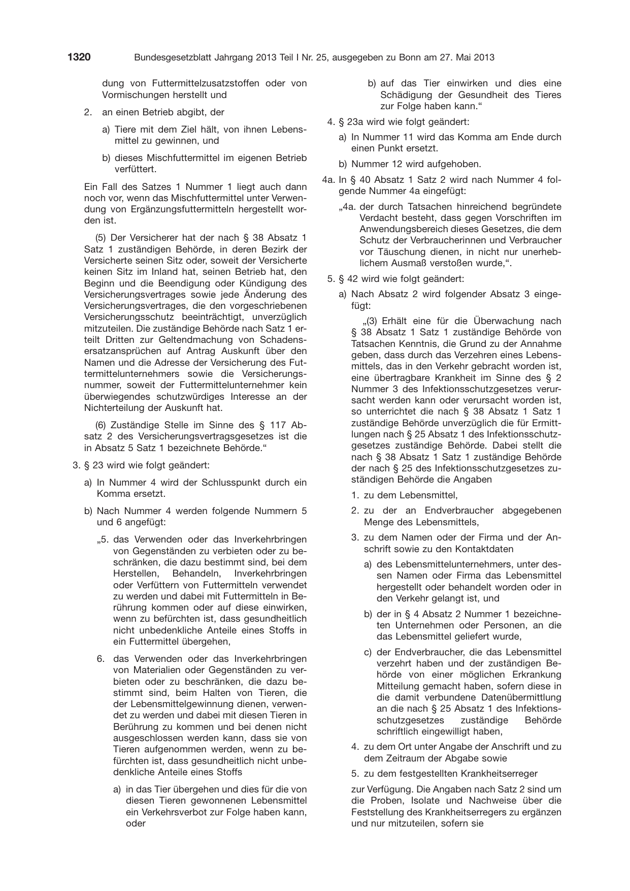 BGBl. 2013, Seite 1320 — Originalseite als Abbildung