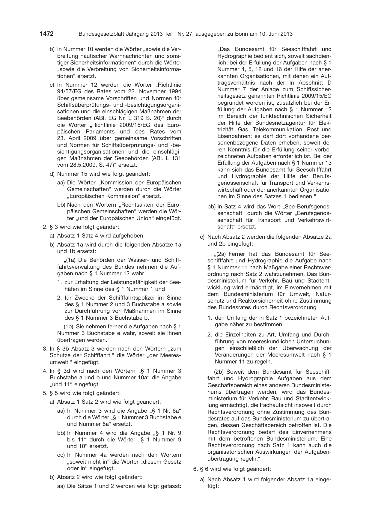 BGBl. 2013, Seite 1472 — Originalseite als Abbildung