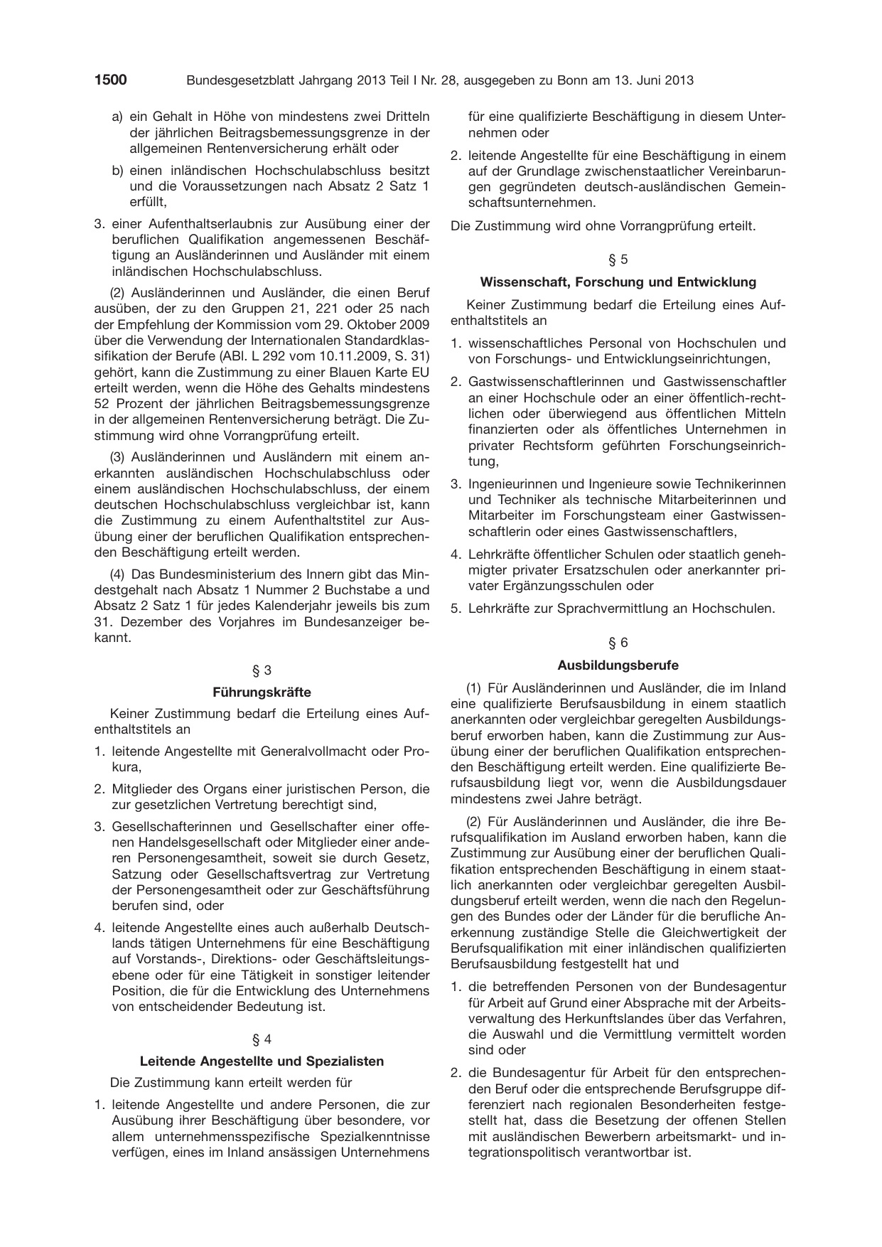 BGBl. 2013, Seite 1500 — Originalseite als Abbildung