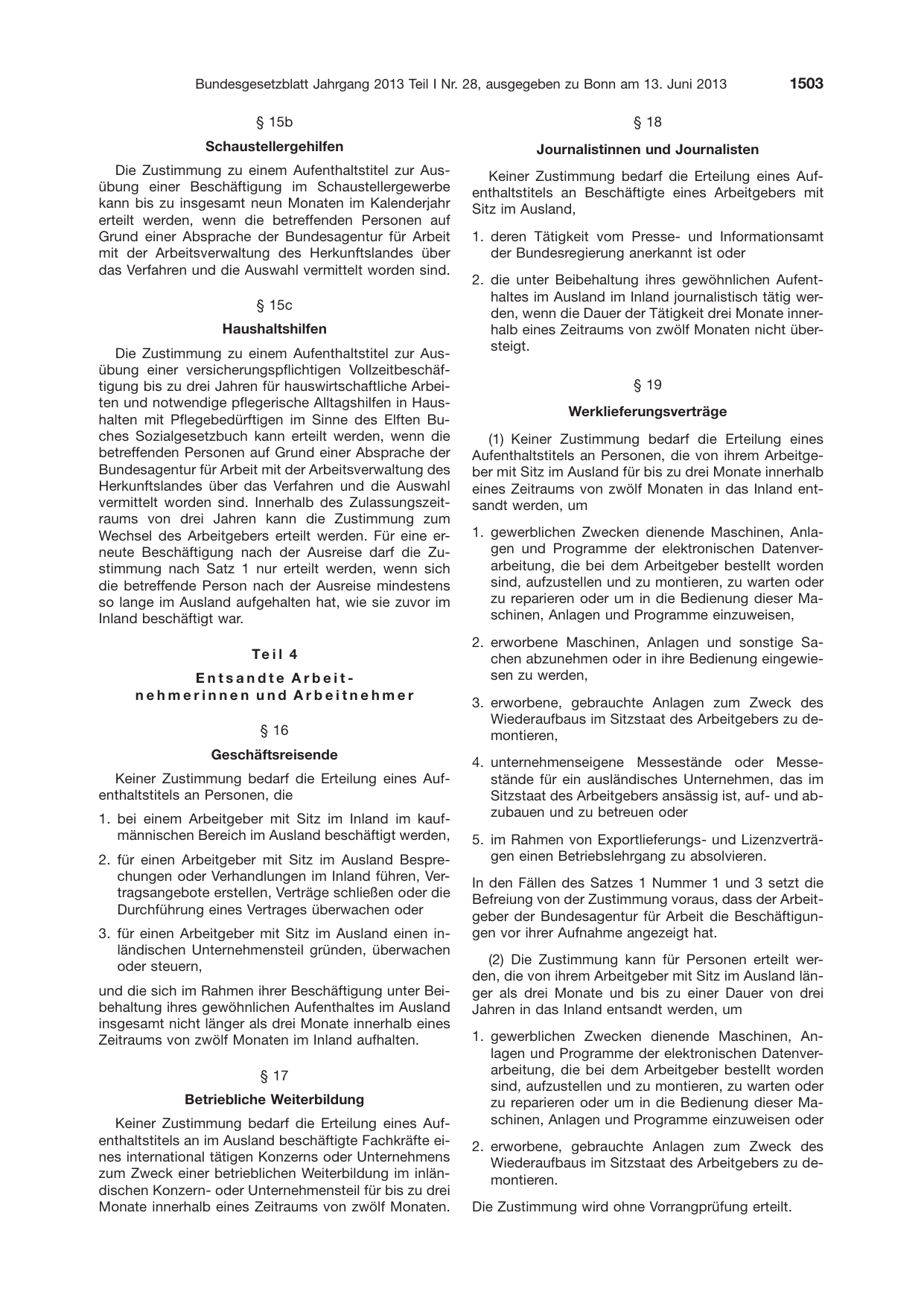 BGBl. 2013, Seite 1503 — Originalseite als Abbildung