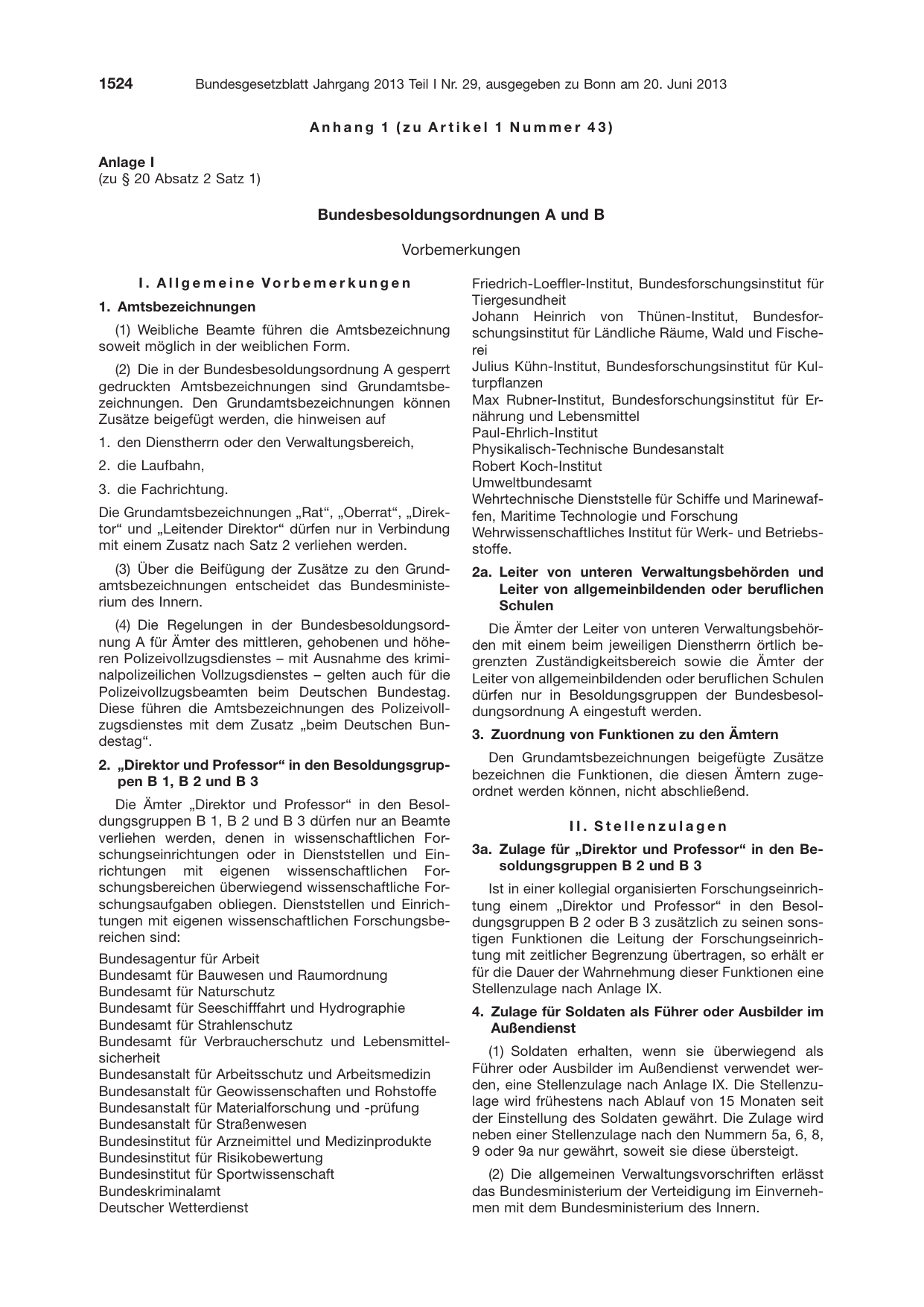 BGBl. 2013, Seite 1524 — Originalseite als Abbildung