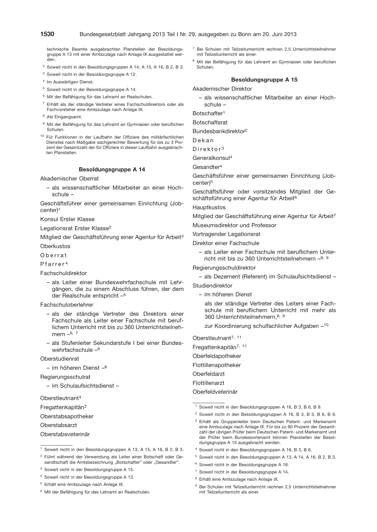 BGBl. 2013, Seite 1530 — Originalseite als Abbildung
