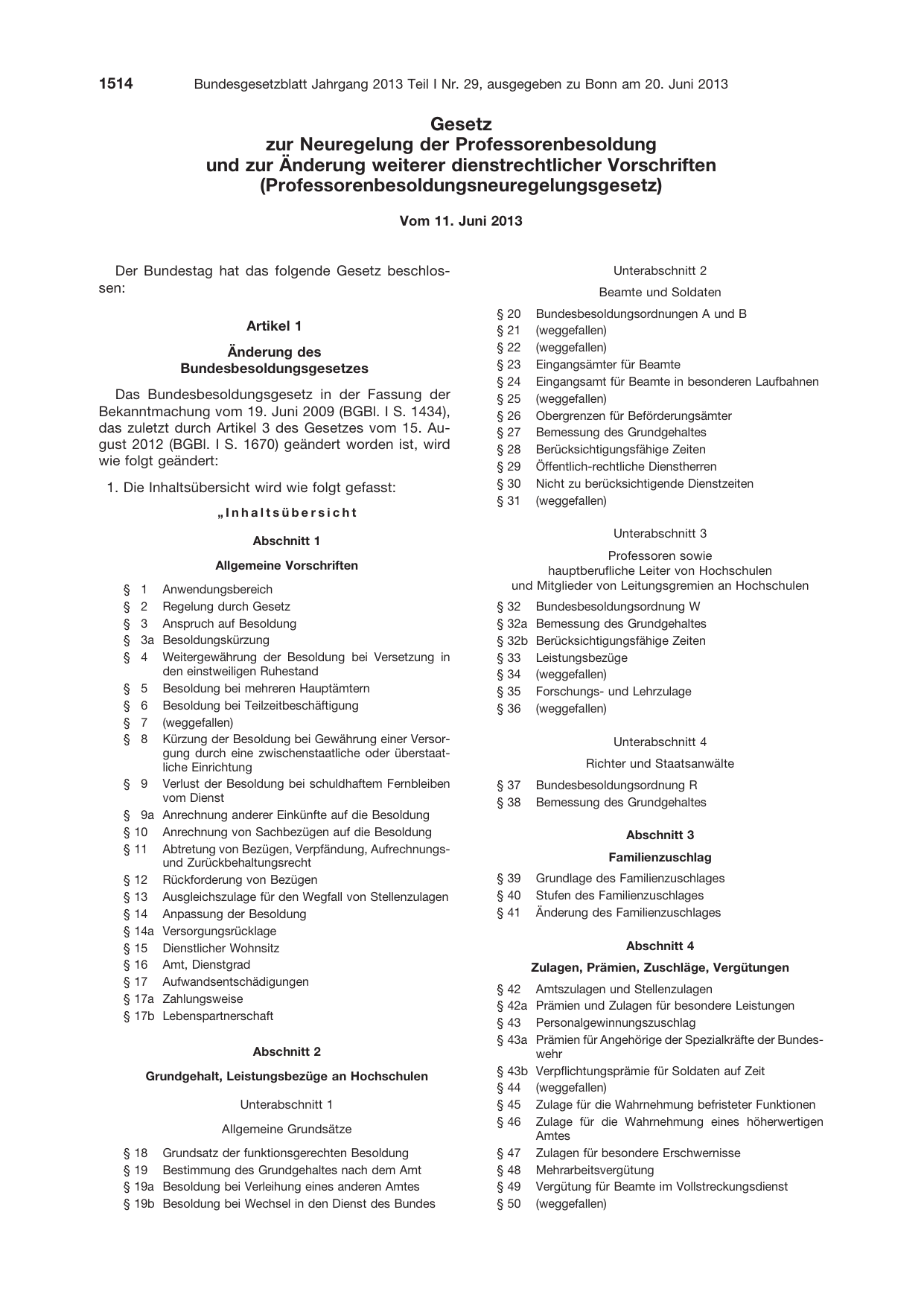 BGBl. 2013, Seite 1514 — Originalseite als Abbildung