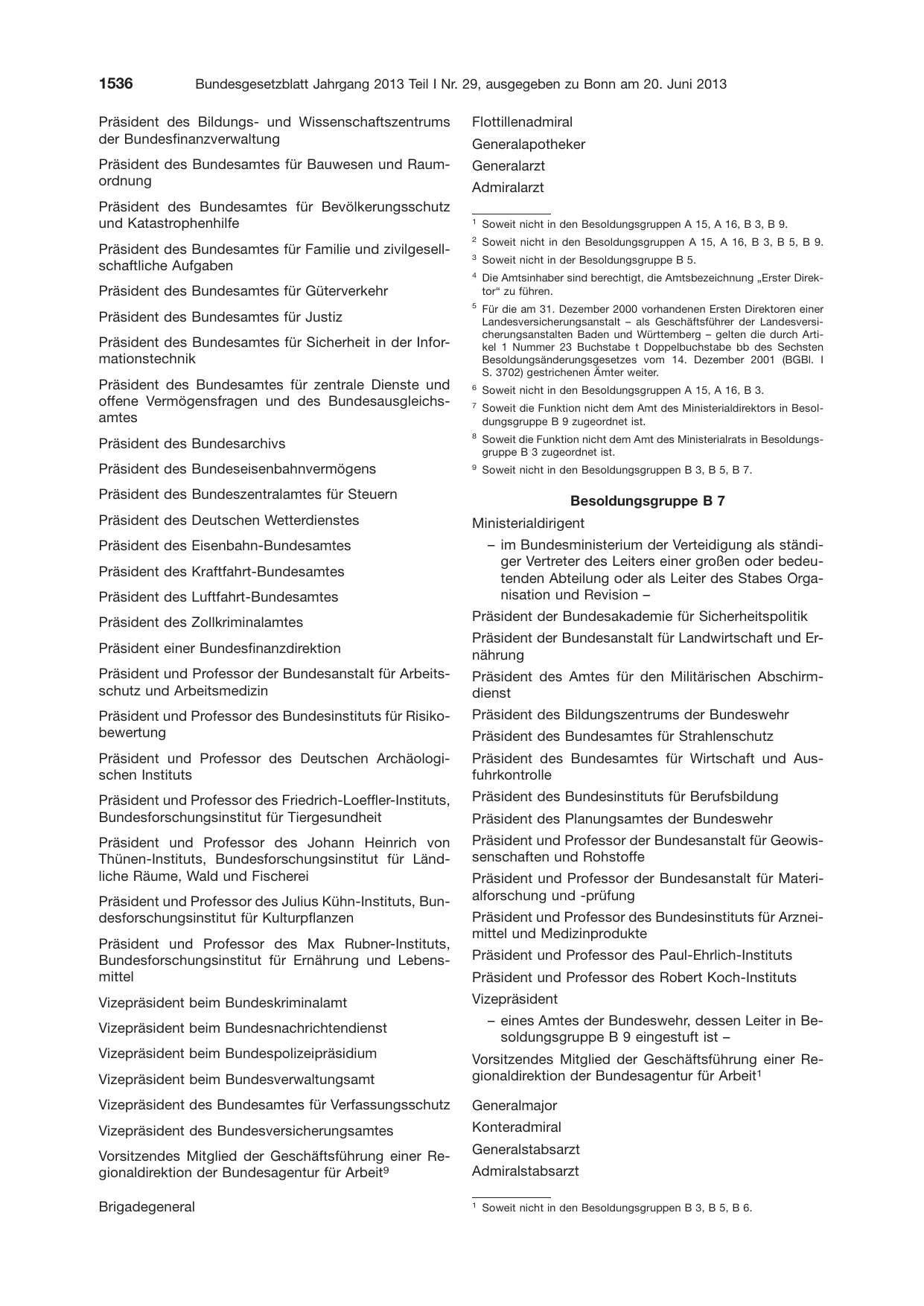 BGBl. 2013, Seite 1536 — Originalseite als Abbildung