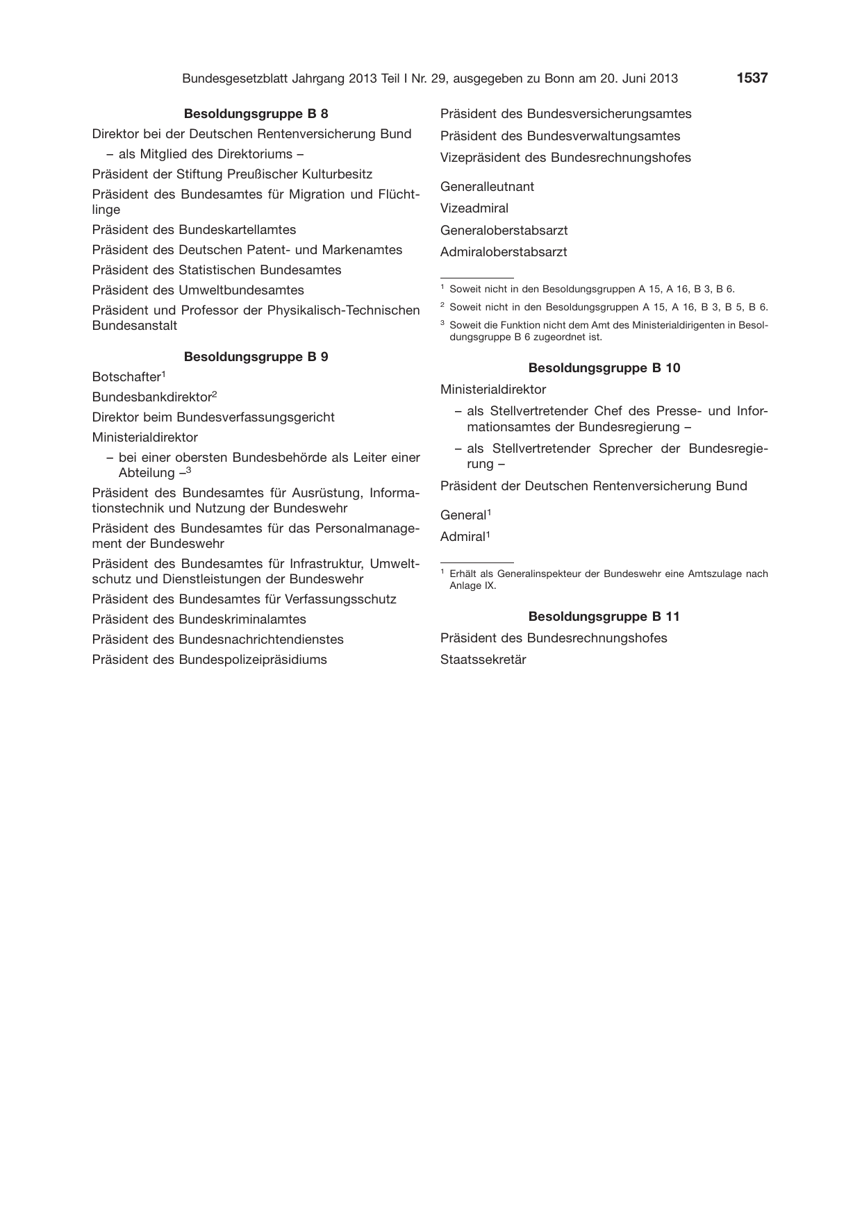 BGBl. 2013, Seite 1537 — Originalseite als Abbildung