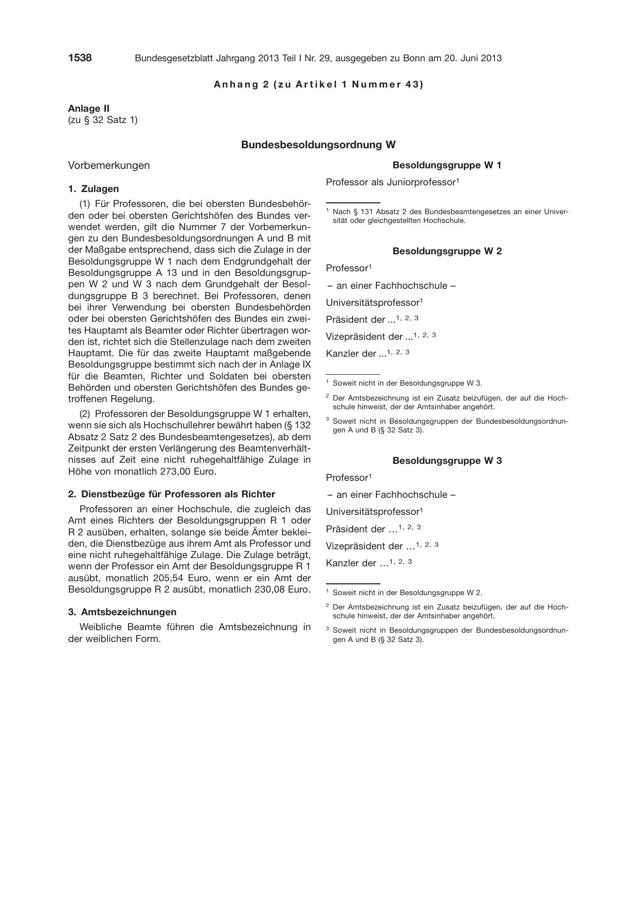 BGBl. 2013, Seite 1538 — Originalseite als Abbildung