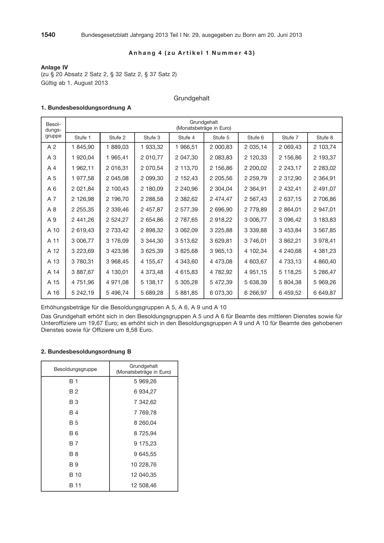 BGBl. 2013, Seite 1540 — Originalseite als Abbildung