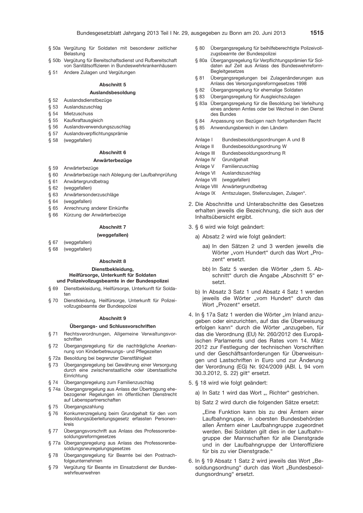 BGBl. 2013, Seite 1515 — Originalseite als Abbildung