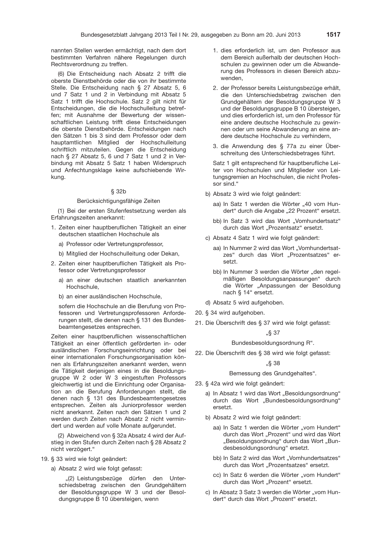 BGBl. 2013, Seite 1517 — Originalseite als Abbildung
