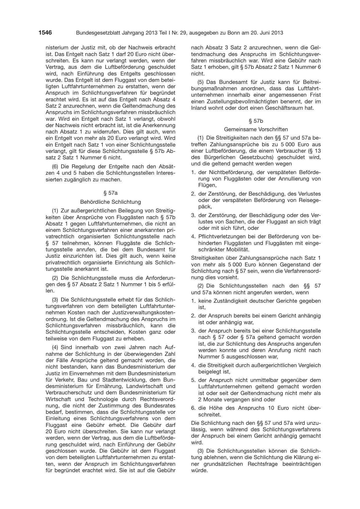 BGBl. 2013, Seite 1546 — Originalseite als Abbildung