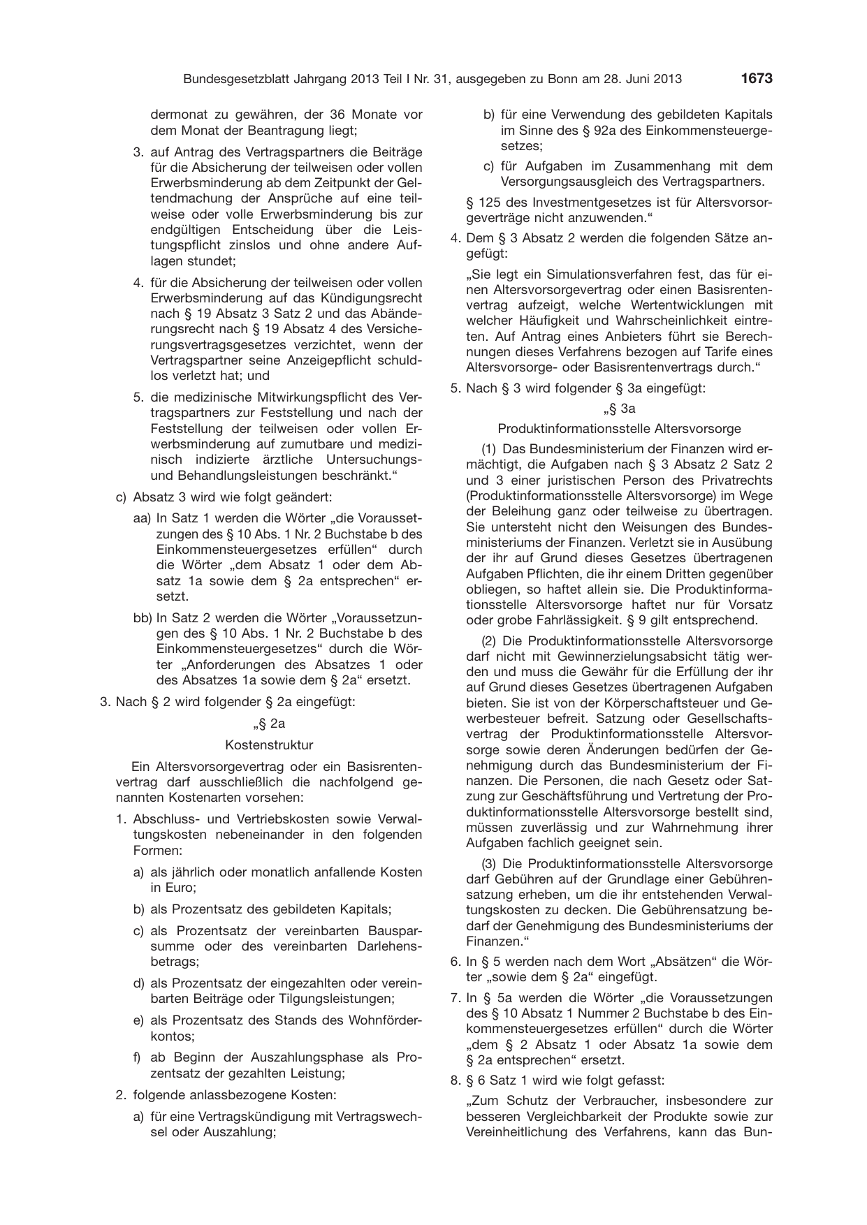 BGBl. 2013, Seite 1673 — Originalseite als Abbildung