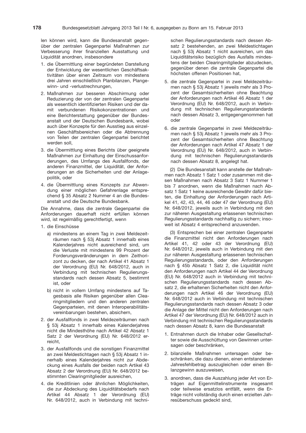 BGBl. 2013, Seite 178 — Originalseite als Abbildung
