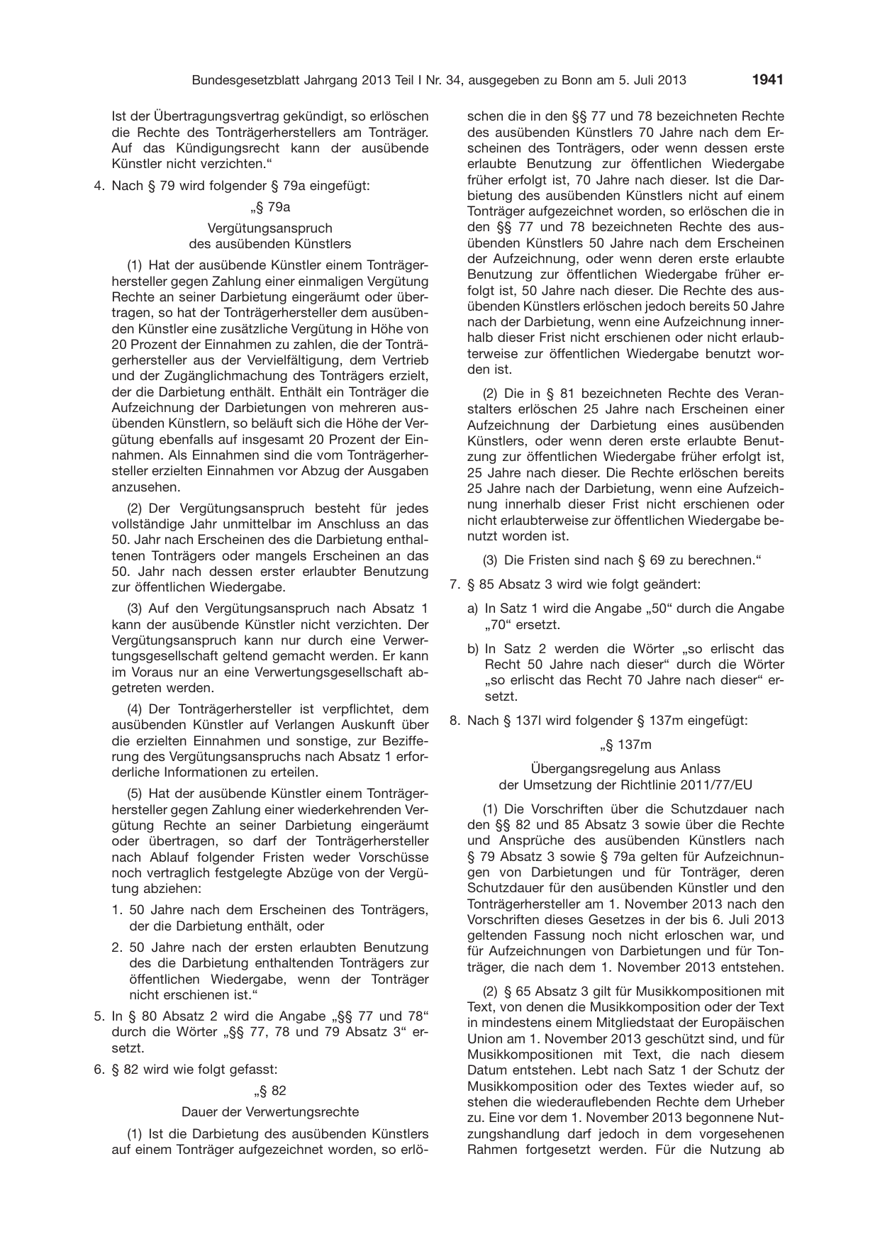 BGBl. 2013, Seite 1941 — Originalseite als Abbildung