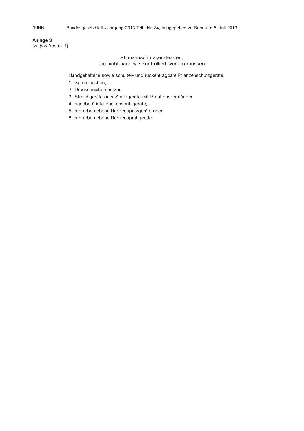 BGBl. 2013, Seite 1966 — Originalseite als Abbildung