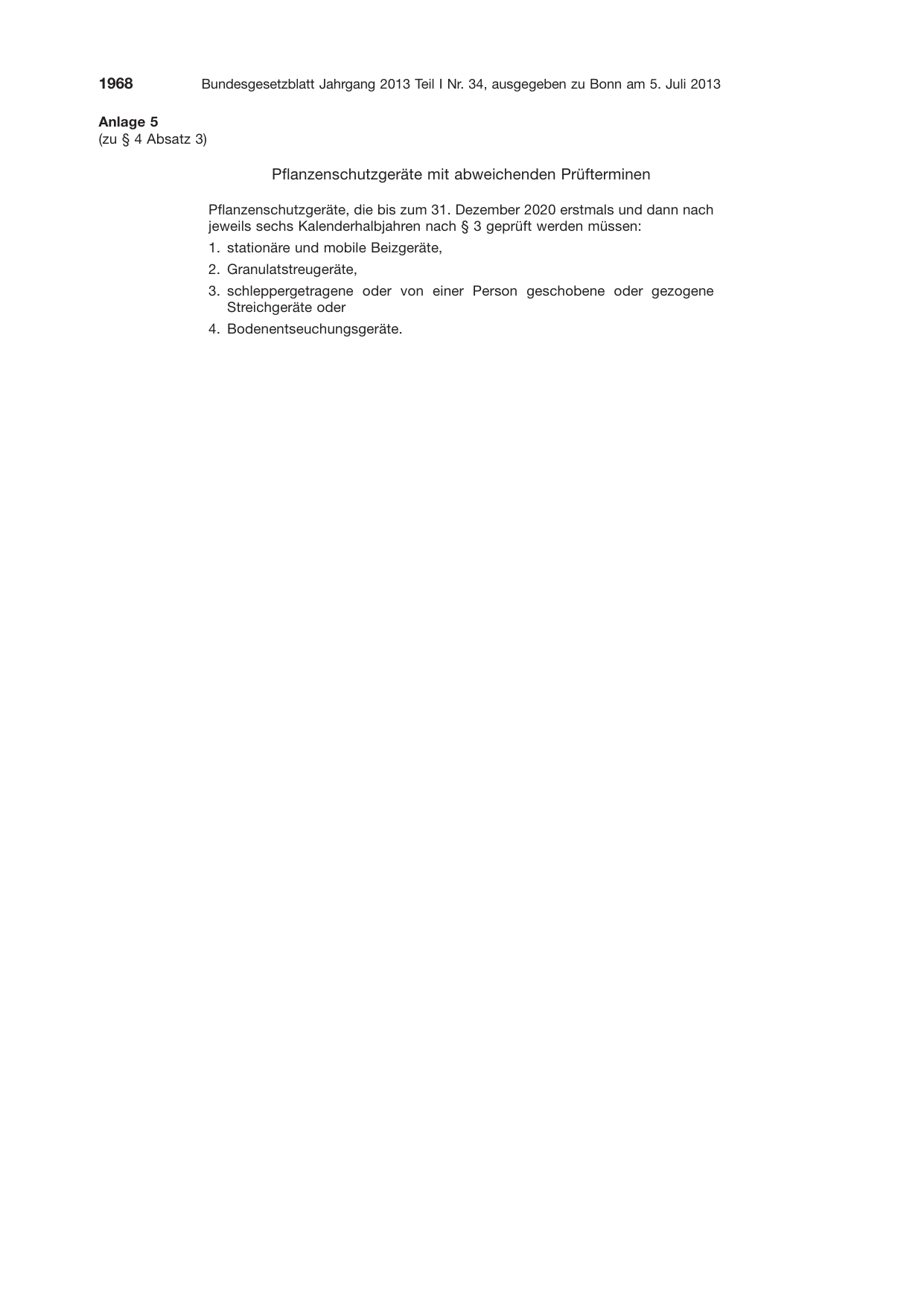 BGBl. 2013, Seite 1968 — Originalseite als Abbildung