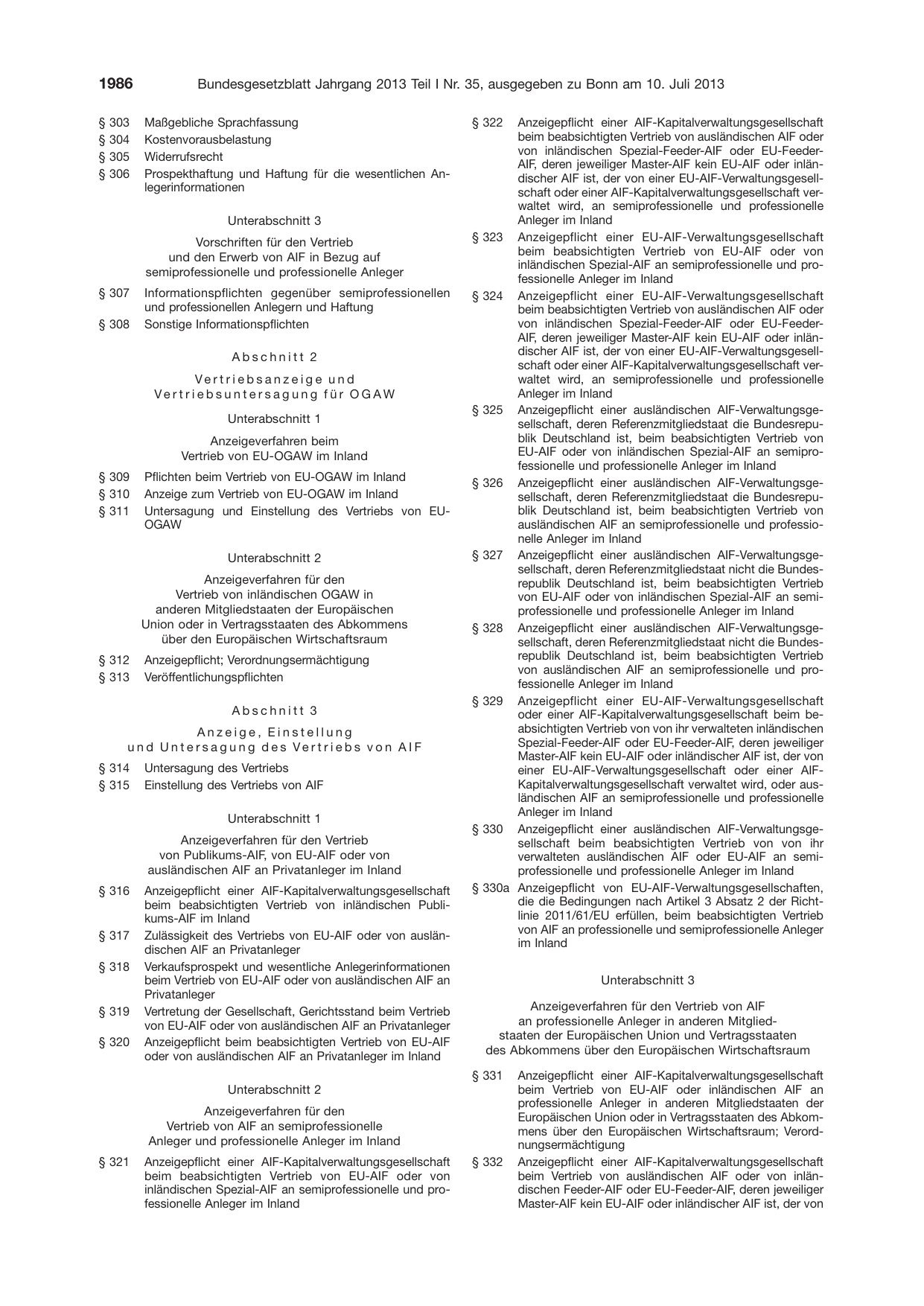 BGBl. 2013, Seite 1986 — Originalseite als Abbildung