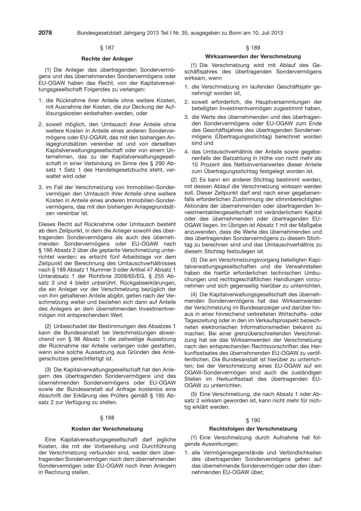 BGBl. 2013, Seite 2078 — Originalseite als Abbildung
