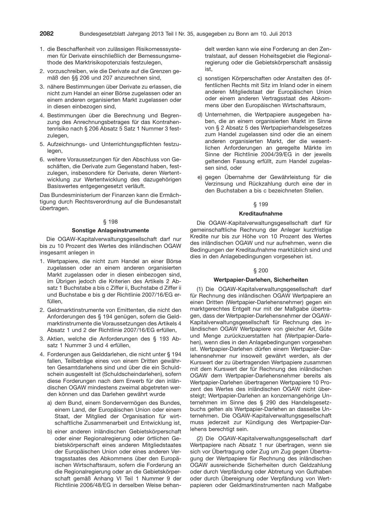 BGBl. 2013, Seite 2082 — Originalseite als Abbildung