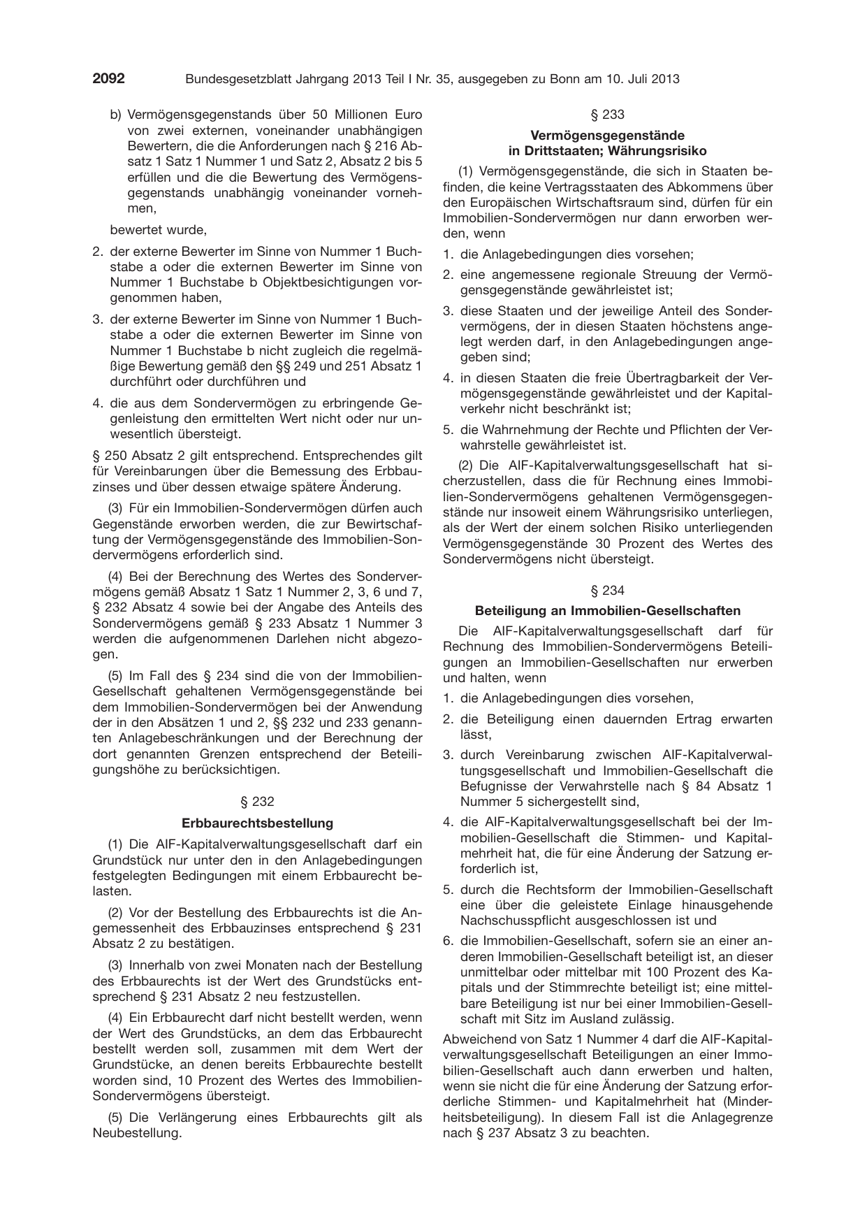 BGBl. 2013, Seite 2092 — Originalseite als Abbildung