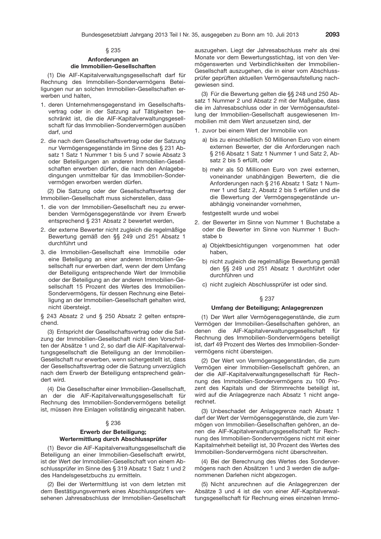 BGBl. 2013, Seite 2093 — Originalseite als Abbildung