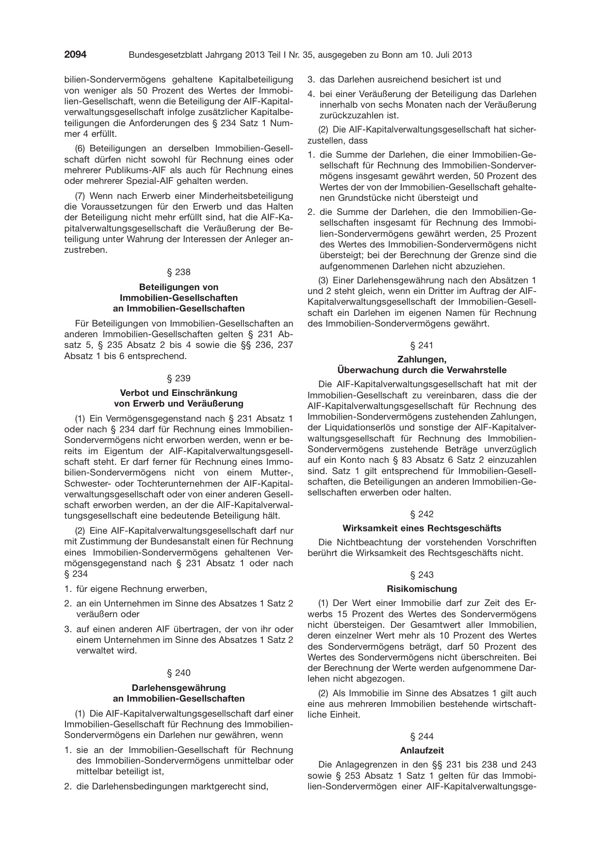 BGBl. 2013, Seite 2094 — Originalseite als Abbildung