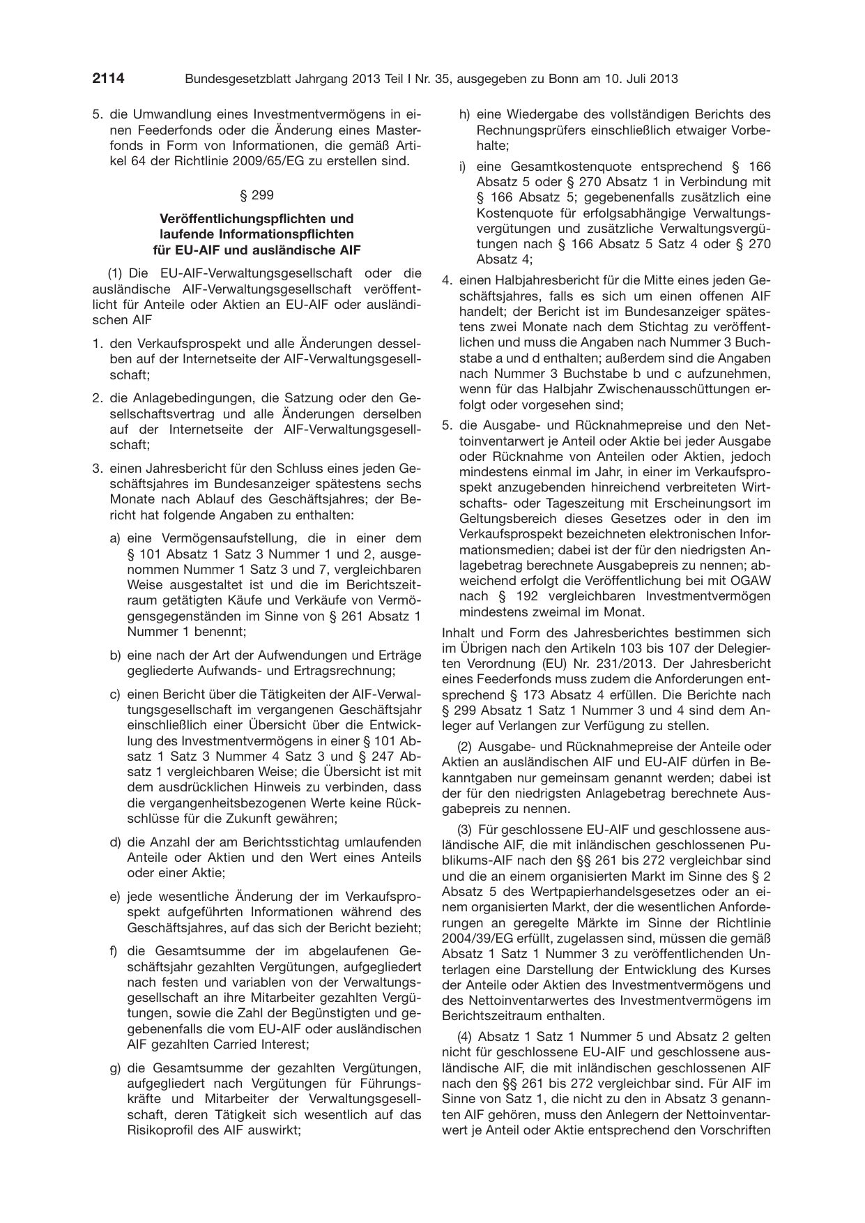 BGBl. 2013, Seite 2114 — Originalseite als Abbildung