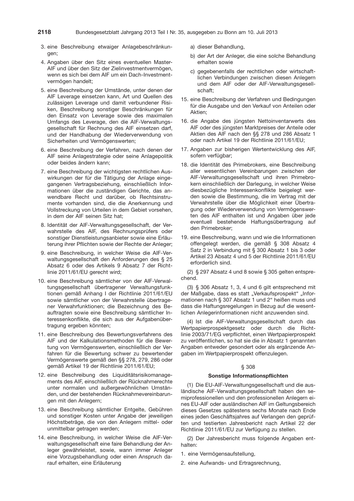BGBl. 2013, Seite 2118 — Originalseite als Abbildung