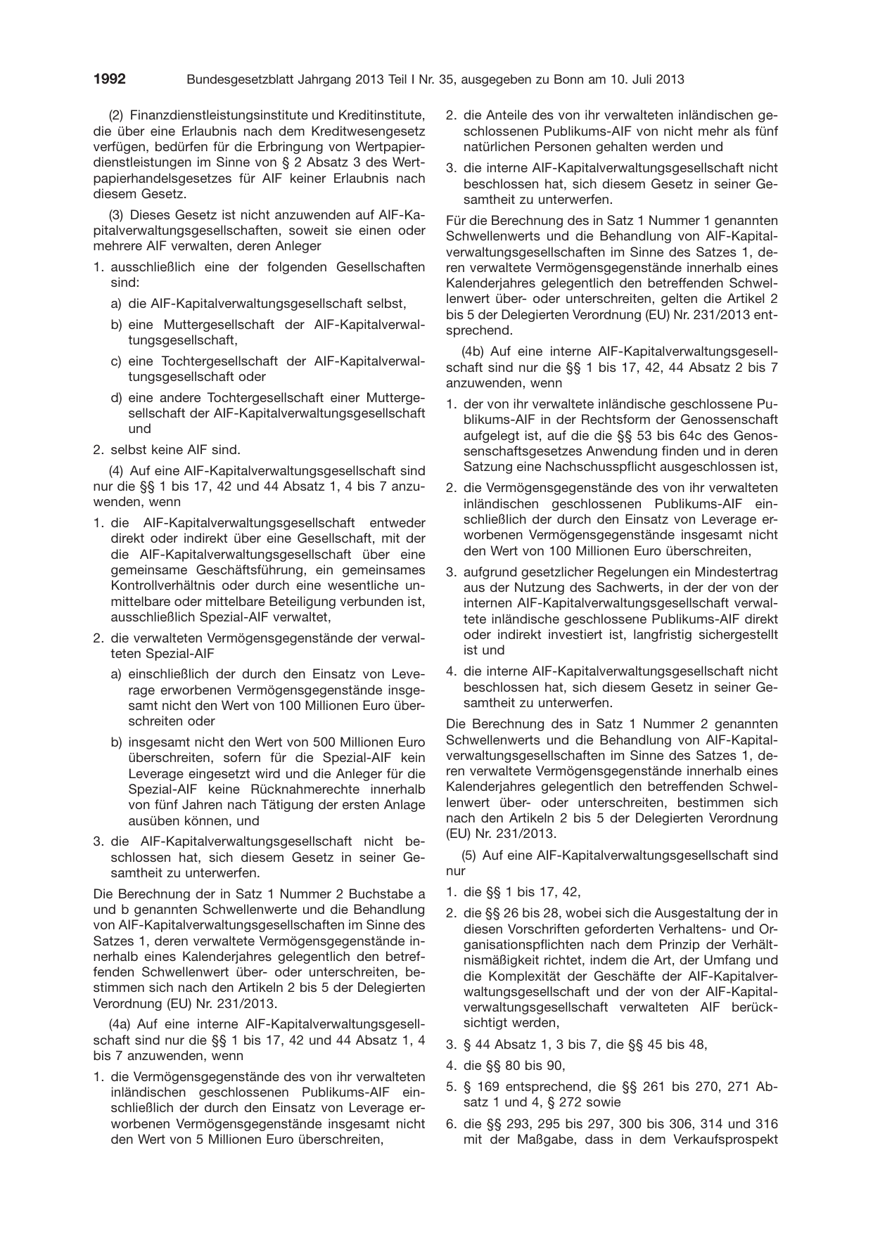 BGBl. 2013, Seite 1992 — Originalseite als Abbildung