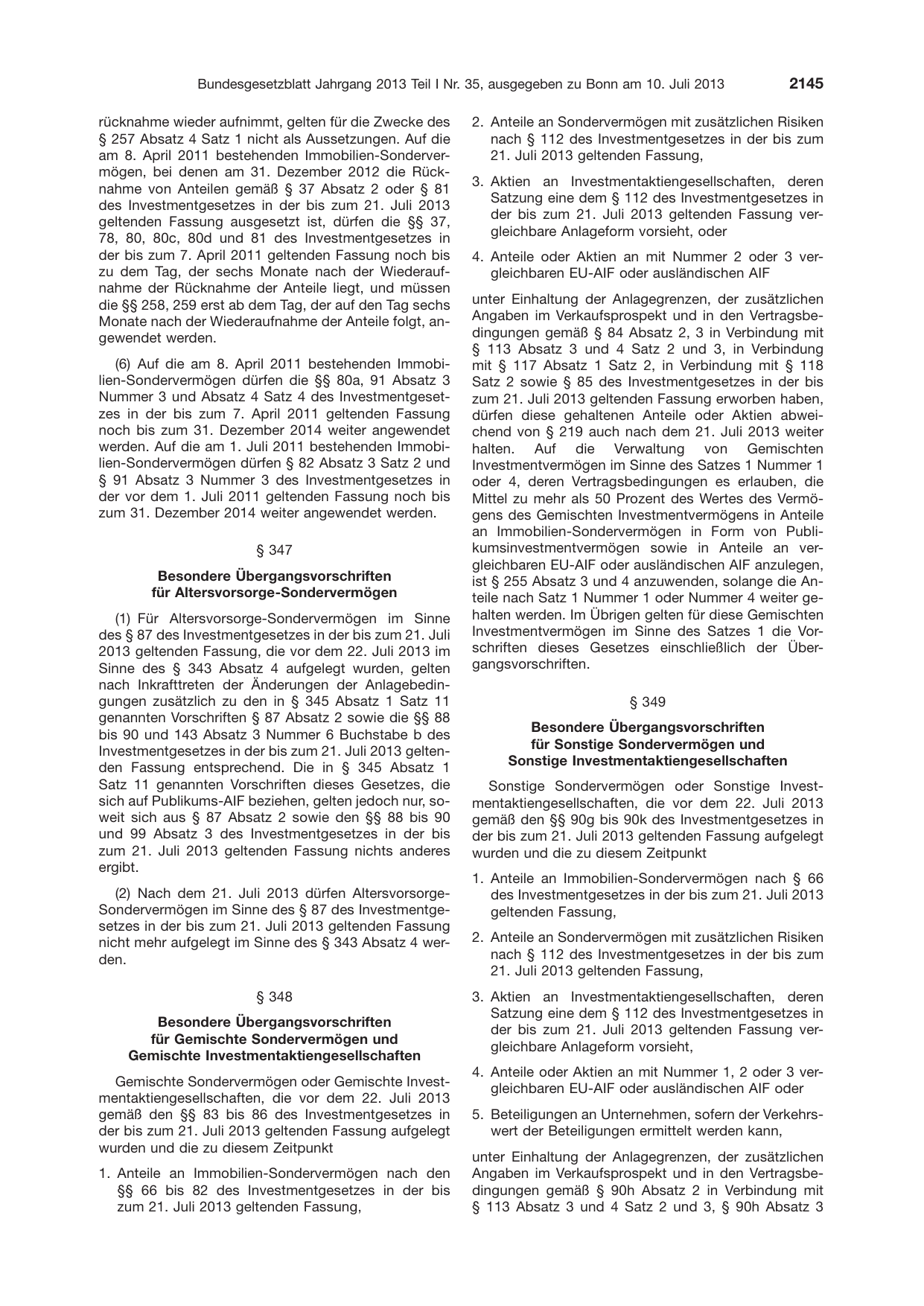 BGBl. 2013, Seite 2145 — Originalseite als Abbildung