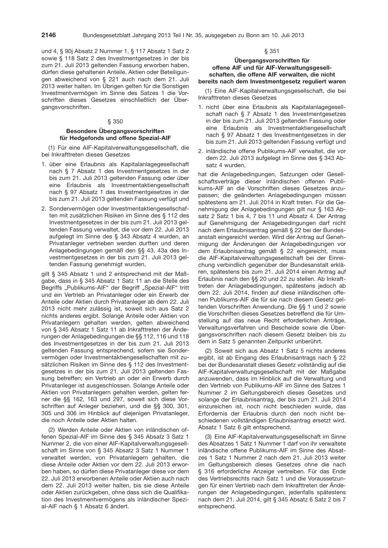 BGBl. 2013, Seite 2146 — Originalseite als Abbildung