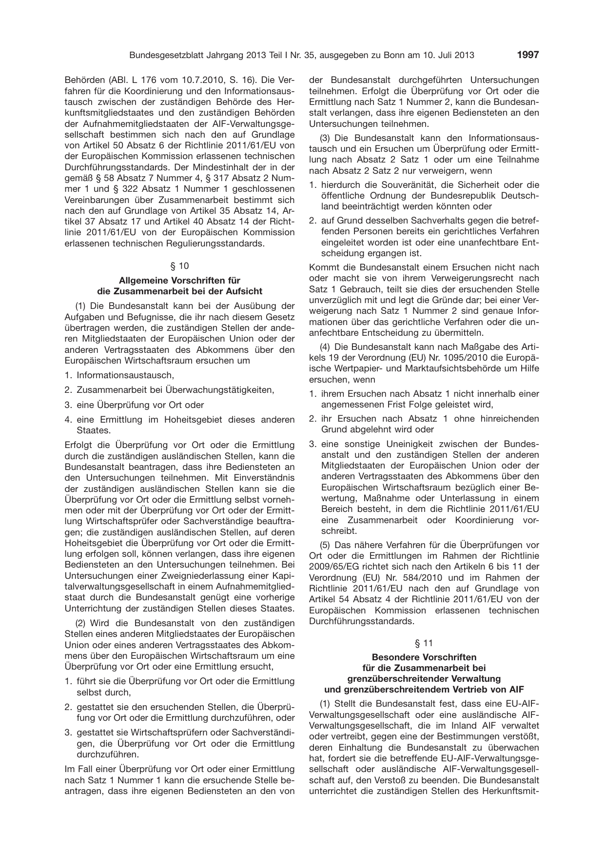 BGBl. 2013, Seite 1997 — Originalseite als Abbildung