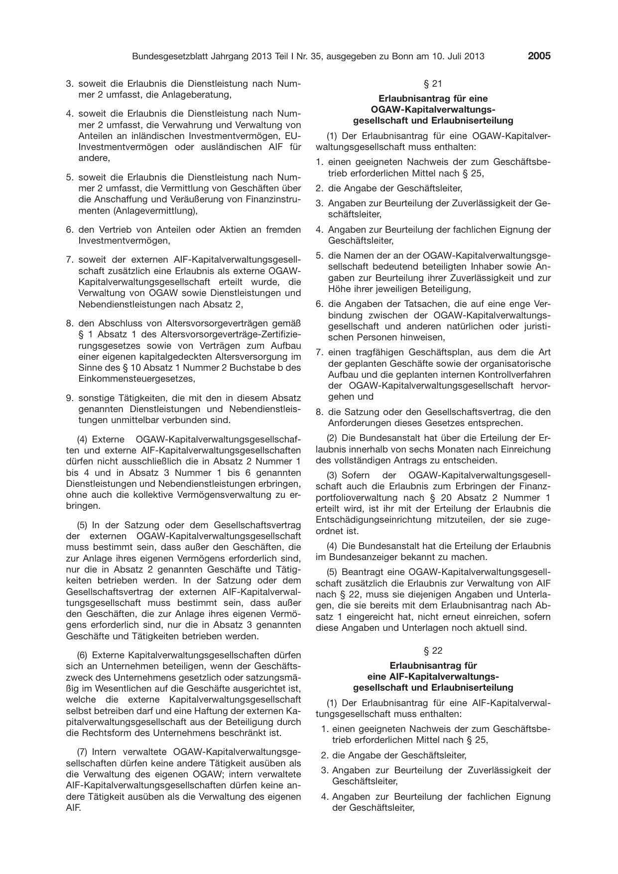 BGBl. 2013, Seite 2005 — Originalseite als Abbildung