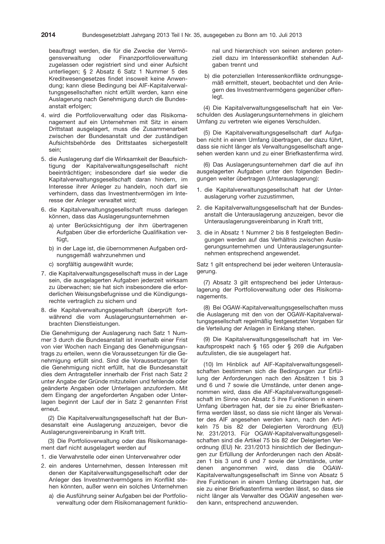 BGBl. 2013, Seite 2014 — Originalseite als Abbildung