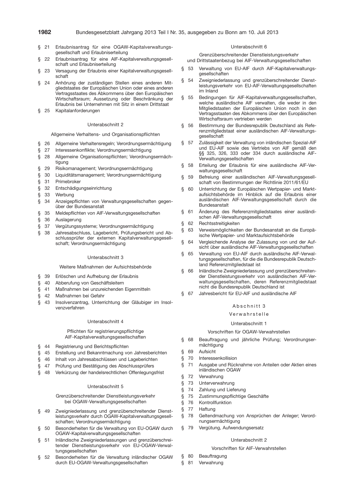 BGBl. 2013, Seite 1982 — Originalseite als Abbildung