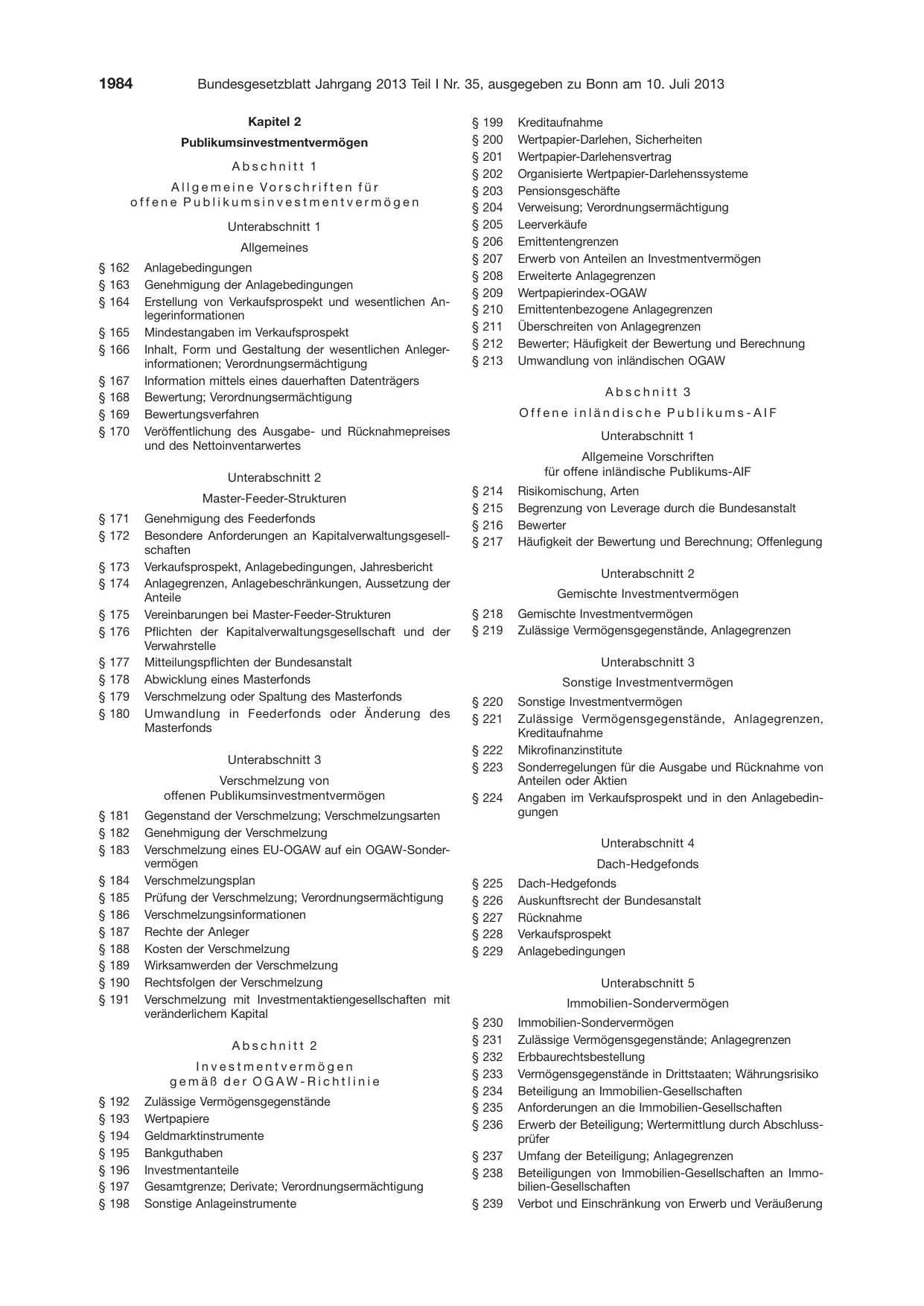 BGBl. 2013, Seite 1984 — Originalseite als Abbildung