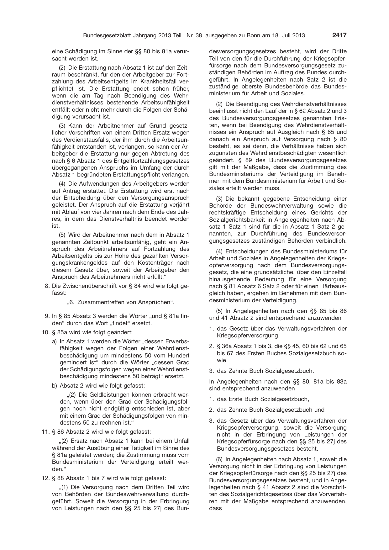 BGBl. 2013, Seite 2417 — Originalseite als Abbildung