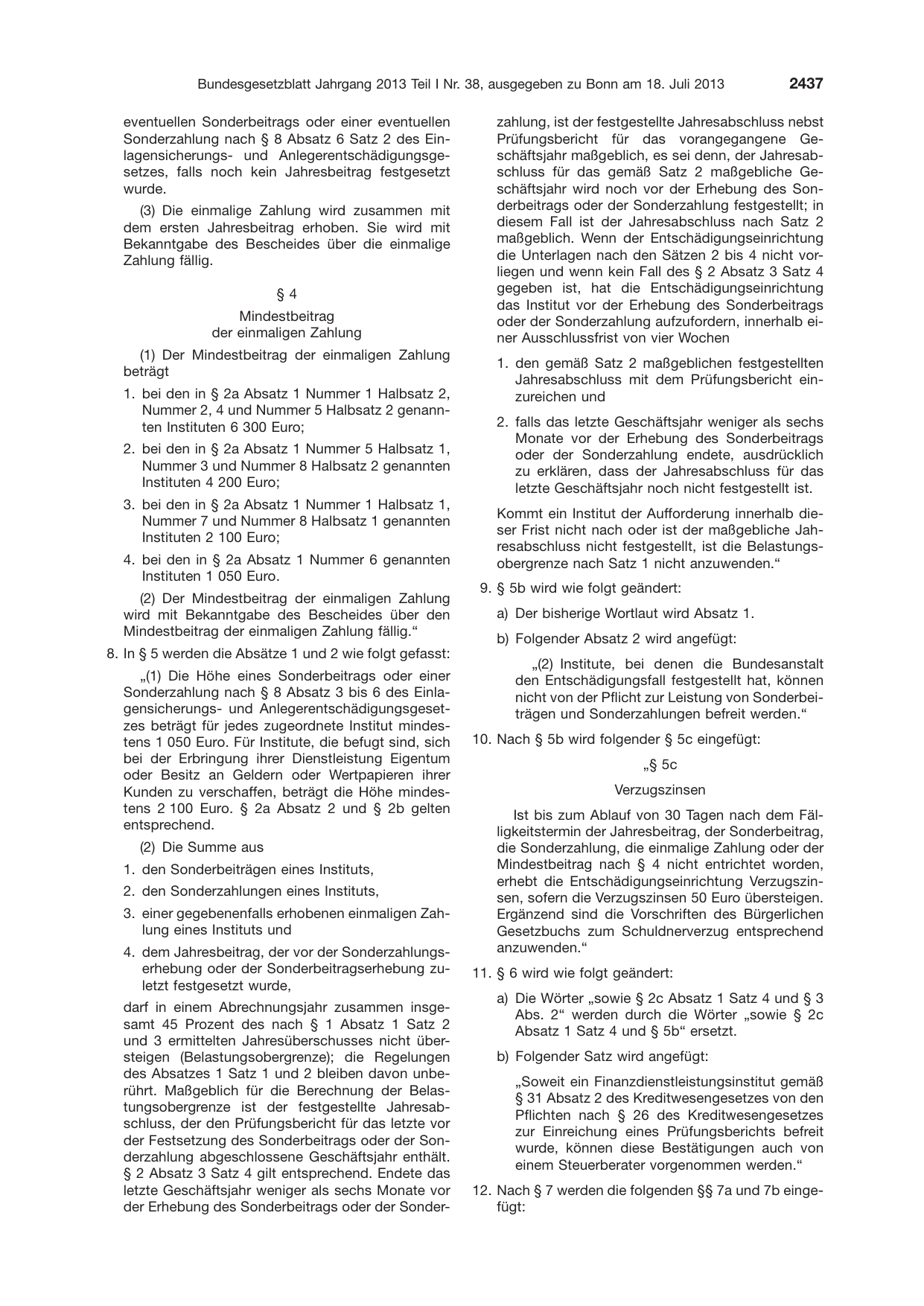 BGBl. 2013, Seite 2437 — Originalseite als Abbildung