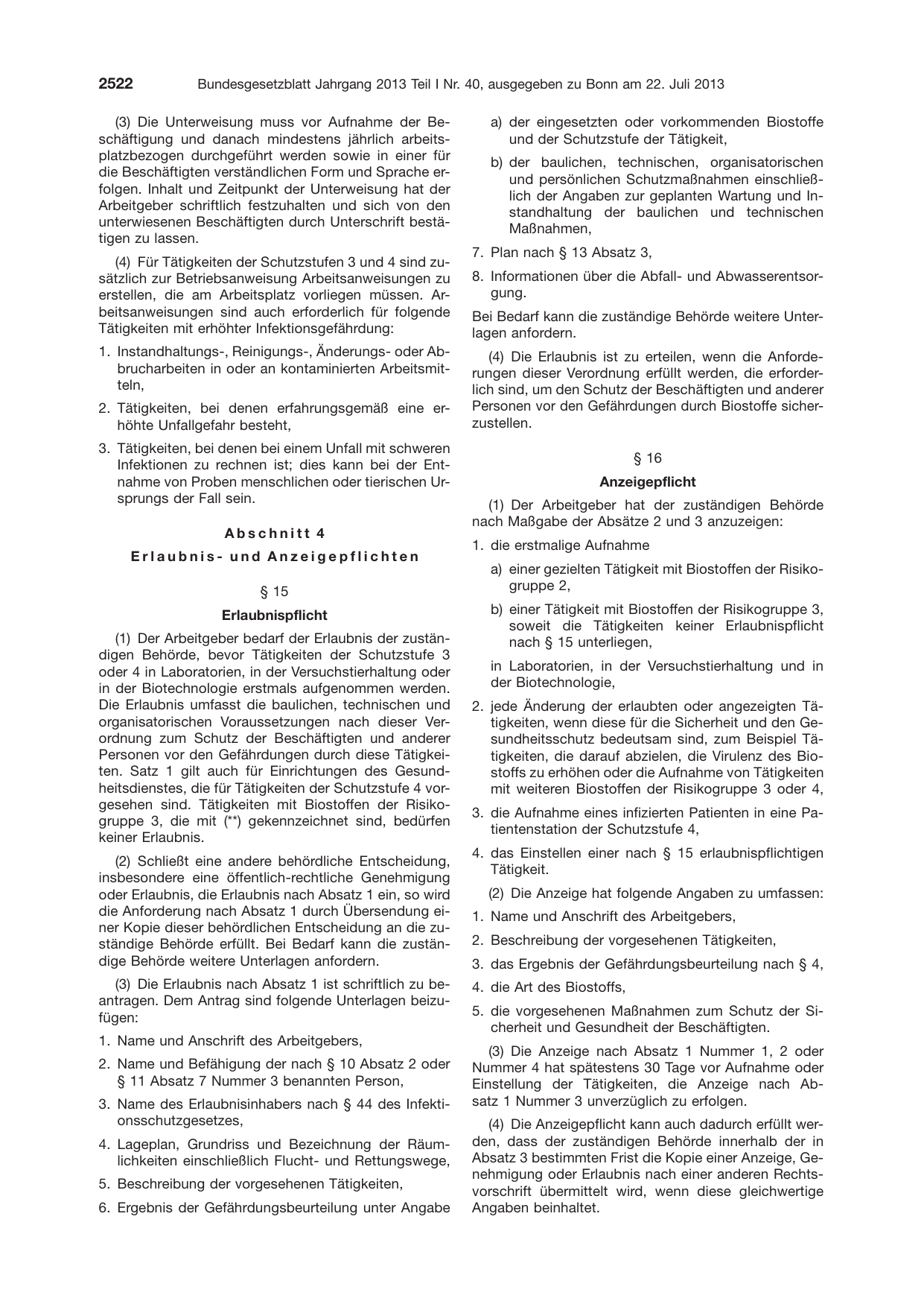 BGBl. 2013, Seite 2522 — Originalseite als Abbildung