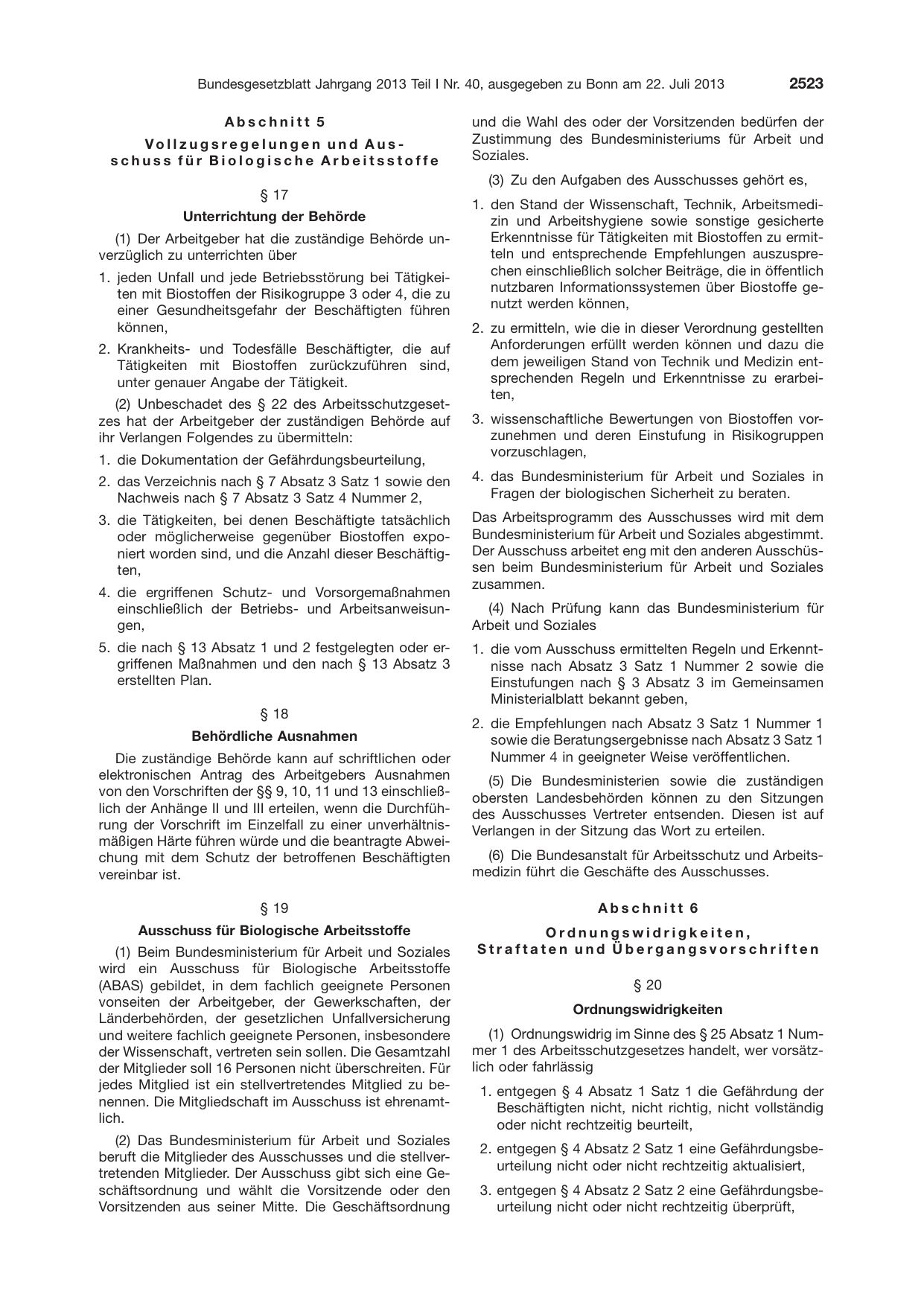 BGBl. 2013, Seite 2523 — Originalseite als Abbildung