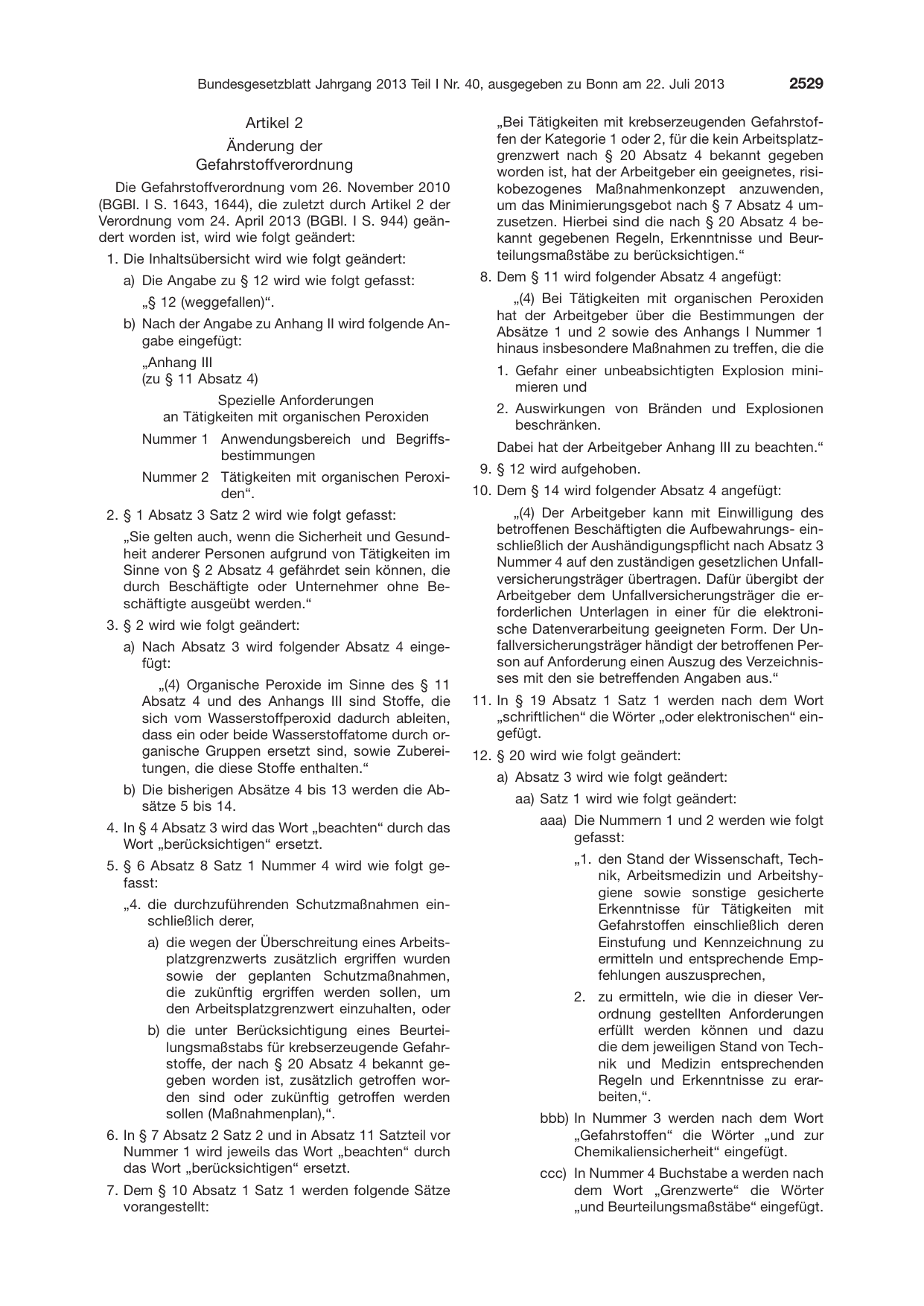 BGBl. 2013, Seite 2529 — Originalseite als Abbildung