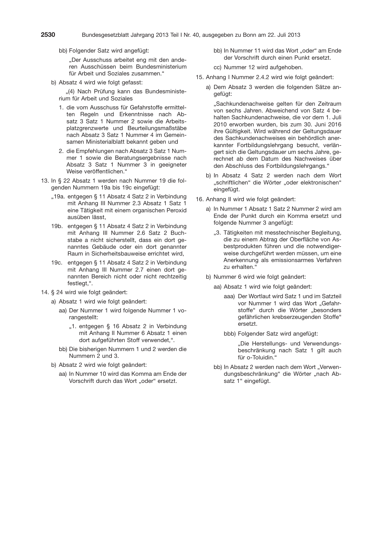 BGBl. 2013, Seite 2530 — Originalseite als Abbildung