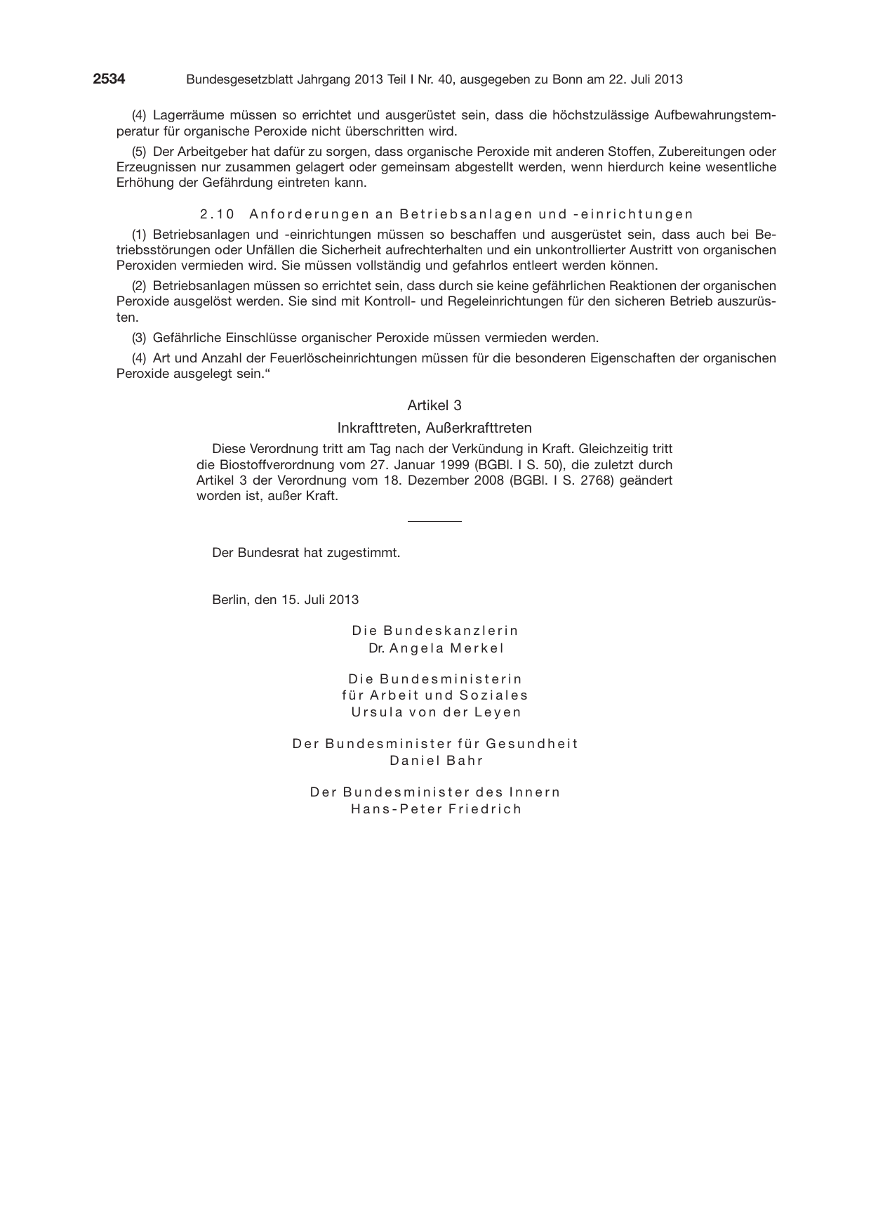 BGBl. 2013, Seite 2534 — Originalseite als Abbildung
