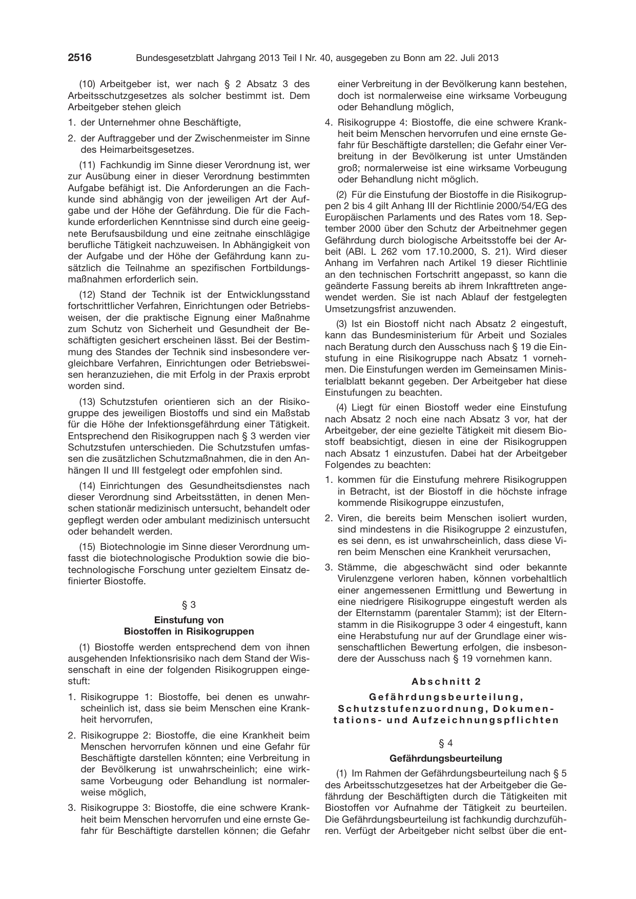BGBl. 2013, Seite 2516 — Originalseite als Abbildung