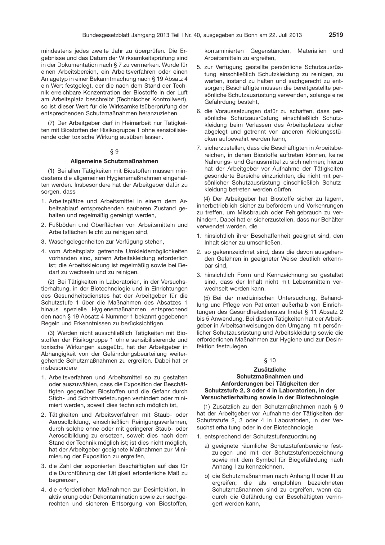 BGBl. 2013, Seite 2519 — Originalseite als Abbildung