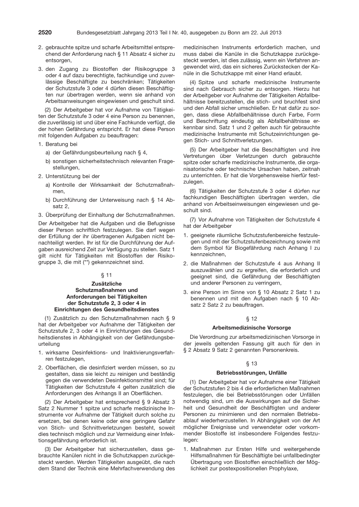 BGBl. 2013, Seite 2520 — Originalseite als Abbildung