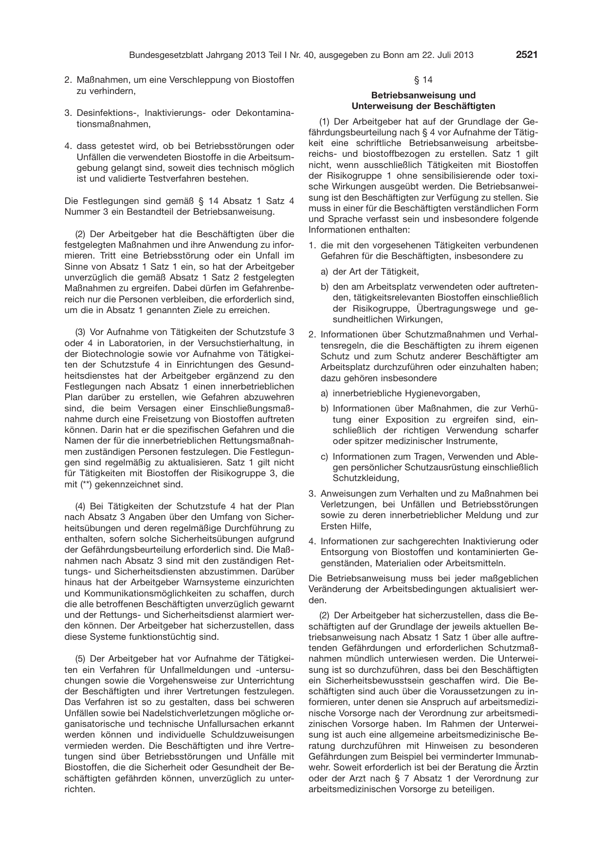 BGBl. 2013, Seite 2521 — Originalseite als Abbildung