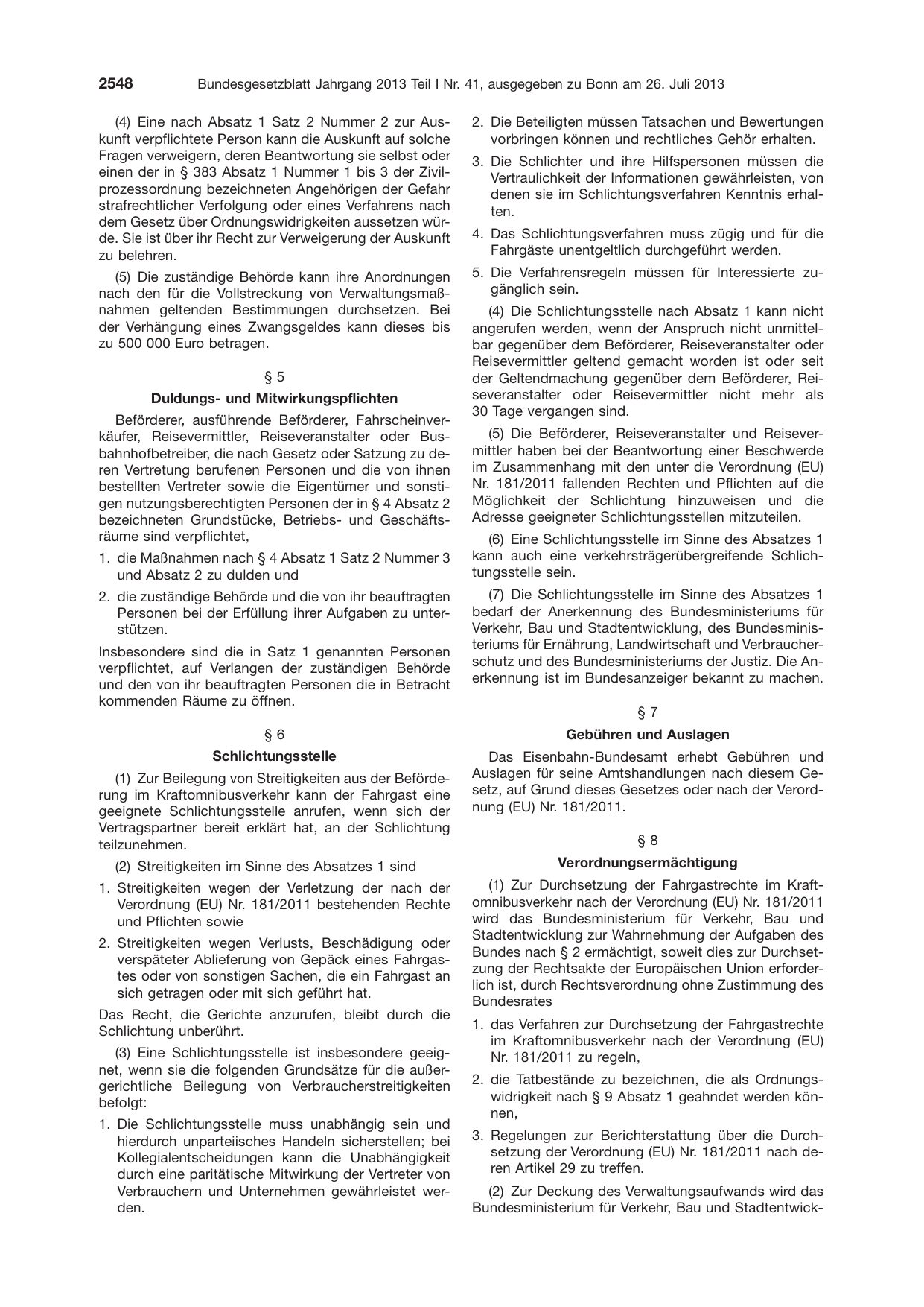 BGBl. 2013, Seite 2548 — Originalseite als Abbildung