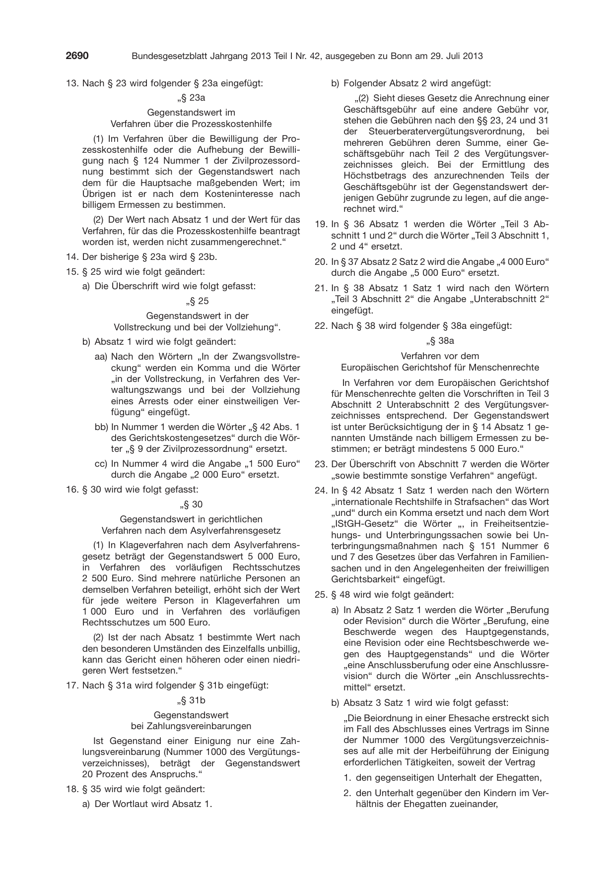 BGBl. 2013, Seite 2690 — Originalseite als Abbildung